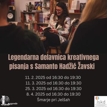 Legendarna delavnica kreativnega pisanja s Samanto
